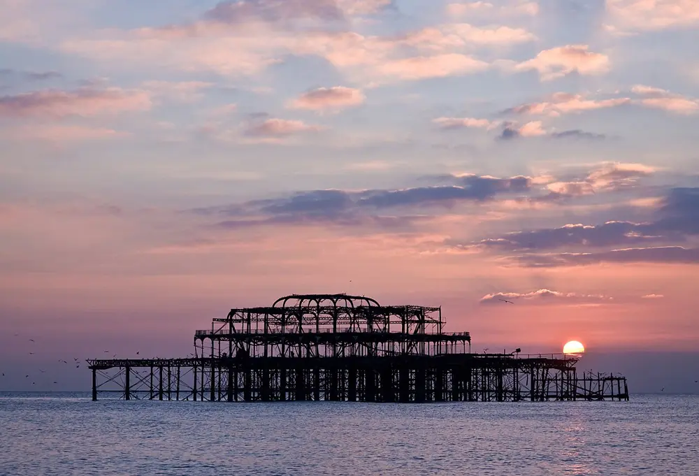 Sunset at the West Pier Ruins