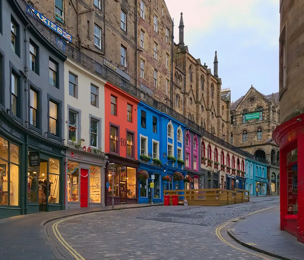 The Curving Colourful Street